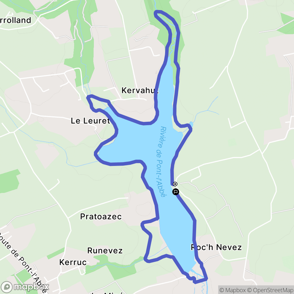 Tréméoc : carte du parcours de randonnée - France