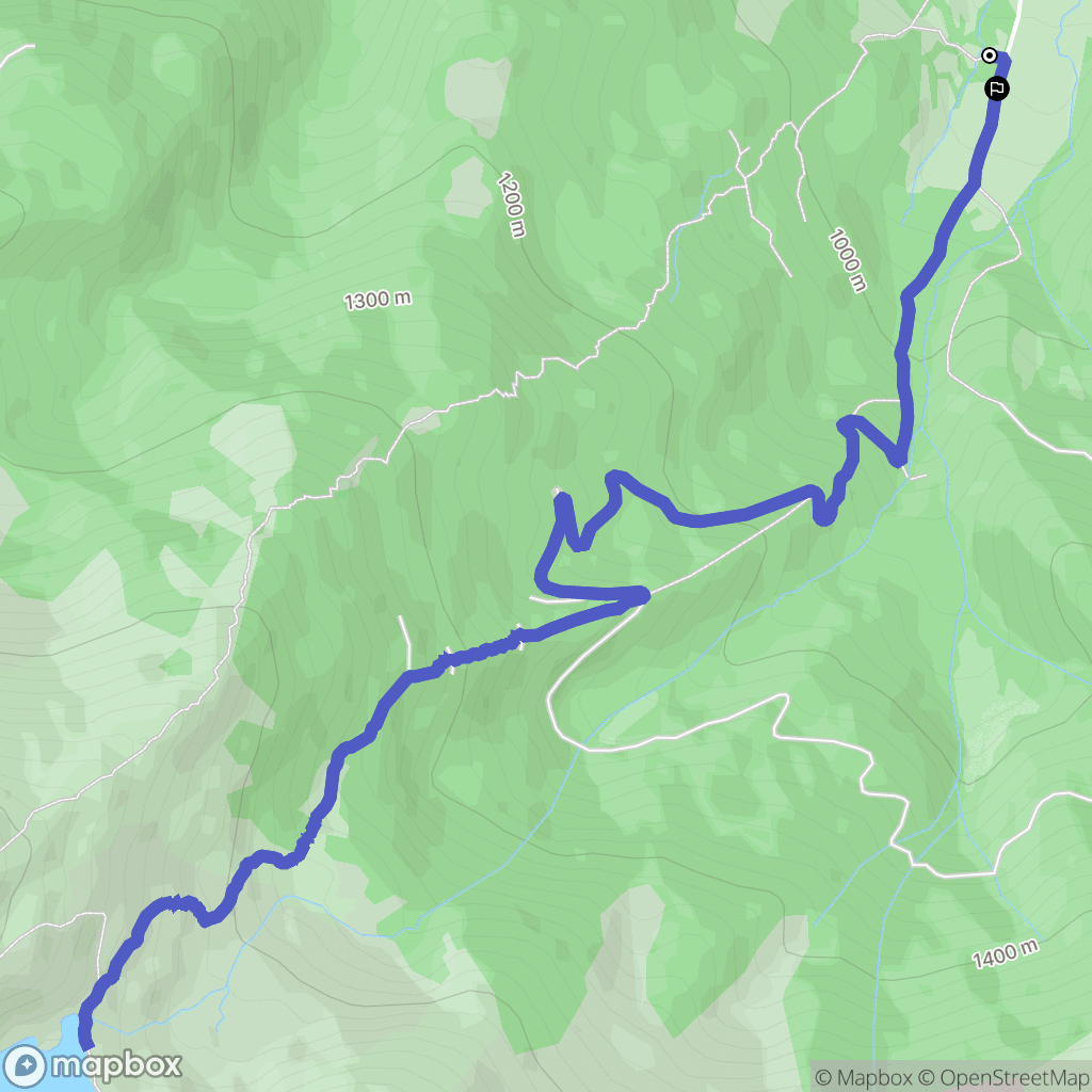 Gourbit : carte du parcours de randonnée - France