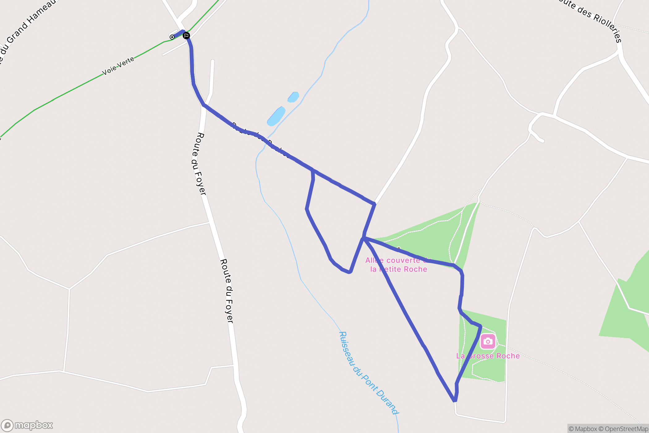 Rocheville : carte du parcours de randonnée - France