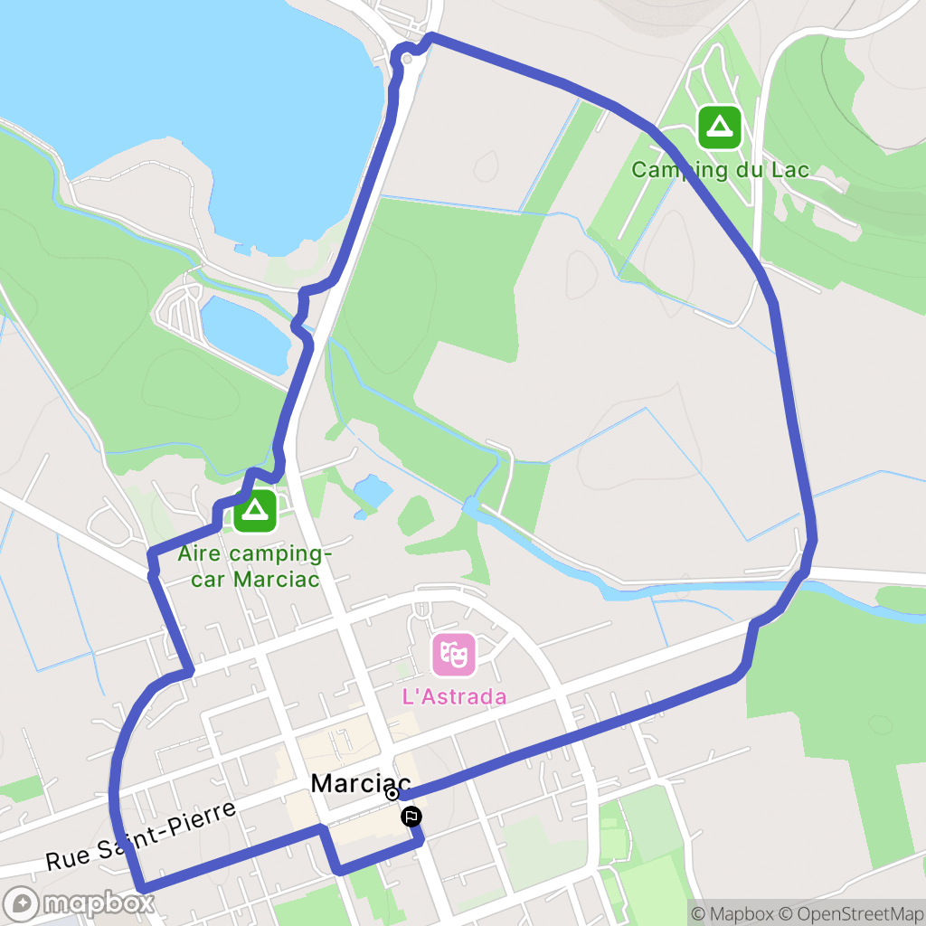 Marciac : carte du parcours de randonnée - France