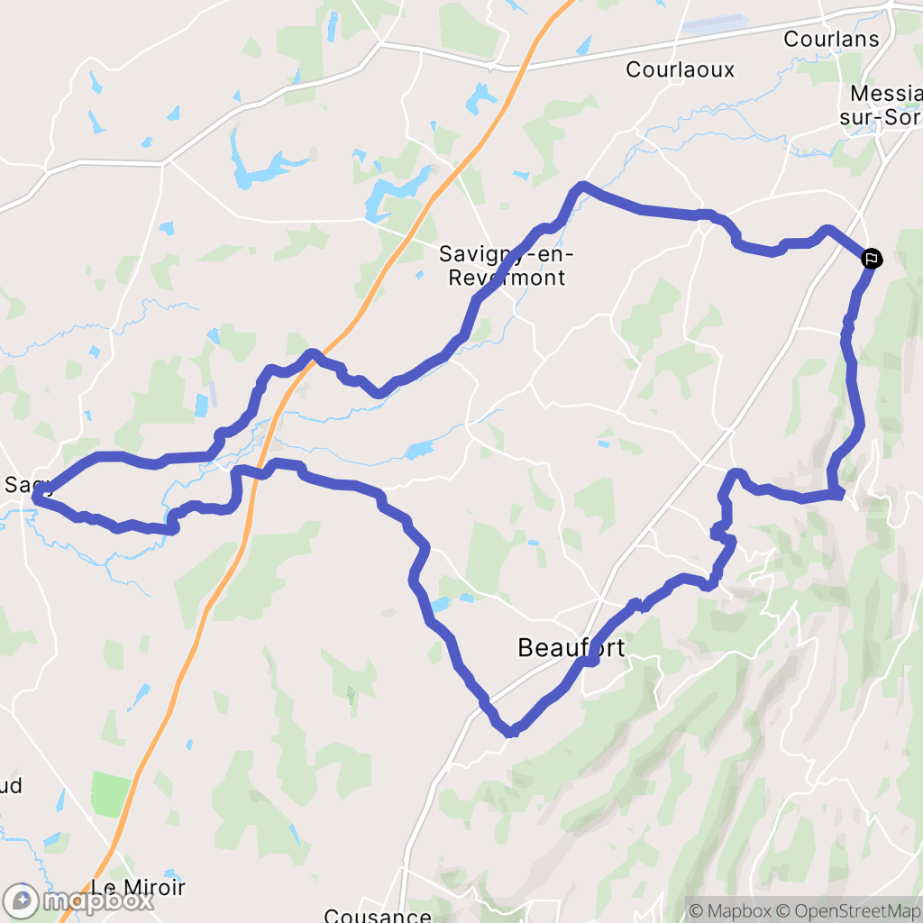 Gevingey : carte du parcours de randonnée - France