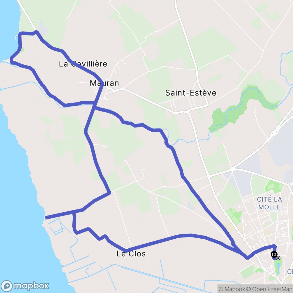 Berre-l'Étang : carte du parcours de randonnée - France
