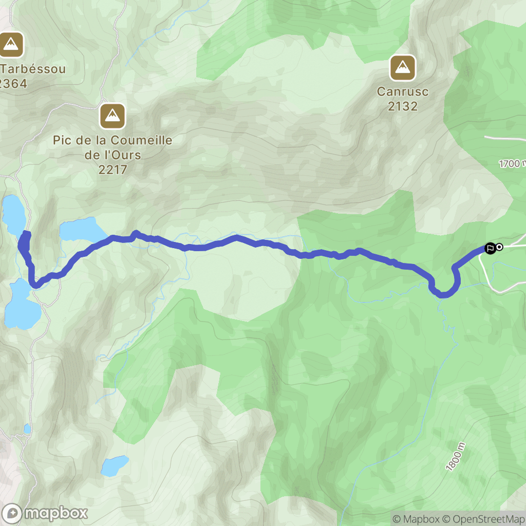 Mijanès : carte du parcours de randonnée - France