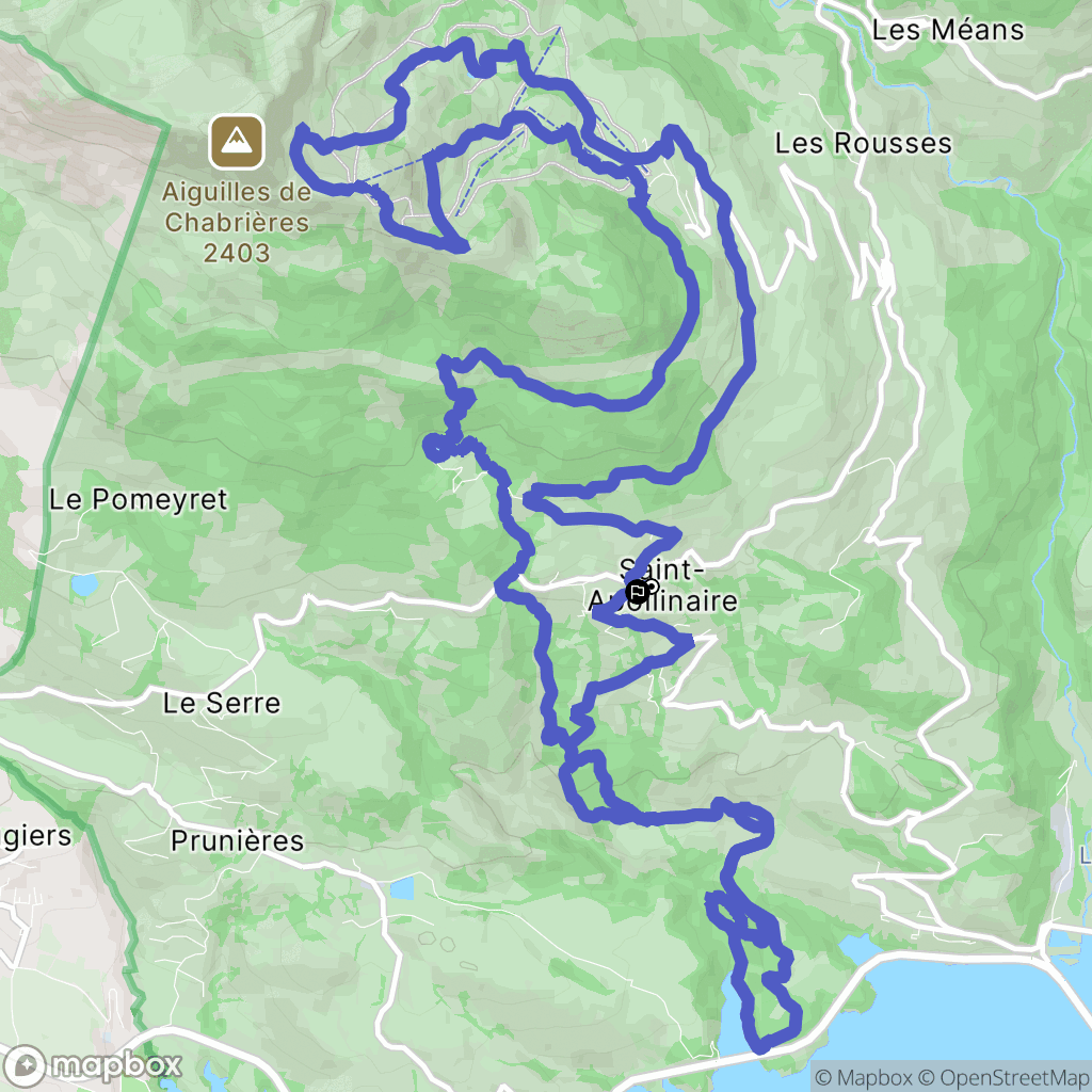Saint-Apollinaire : carte du parcours de randonnée - France