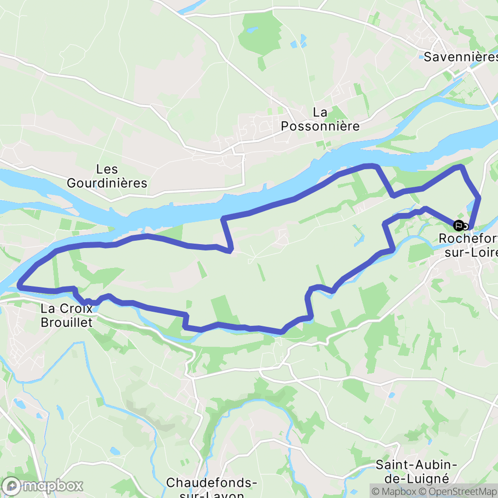 Rochefort-sur-Loire : carte du parcours de randonnée - France