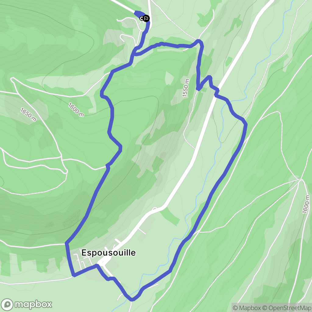 Fontrabiouse : carte du parcours de randonnée - France