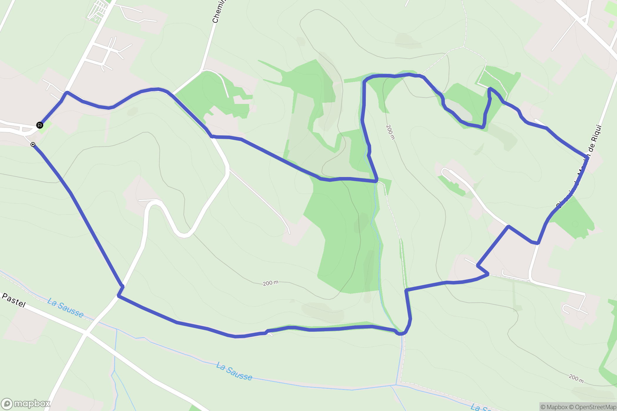 Lavalette : carte du parcours de randonnée - France