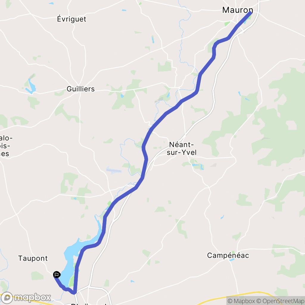 Taupont : carte du parcours de randonnée - France
