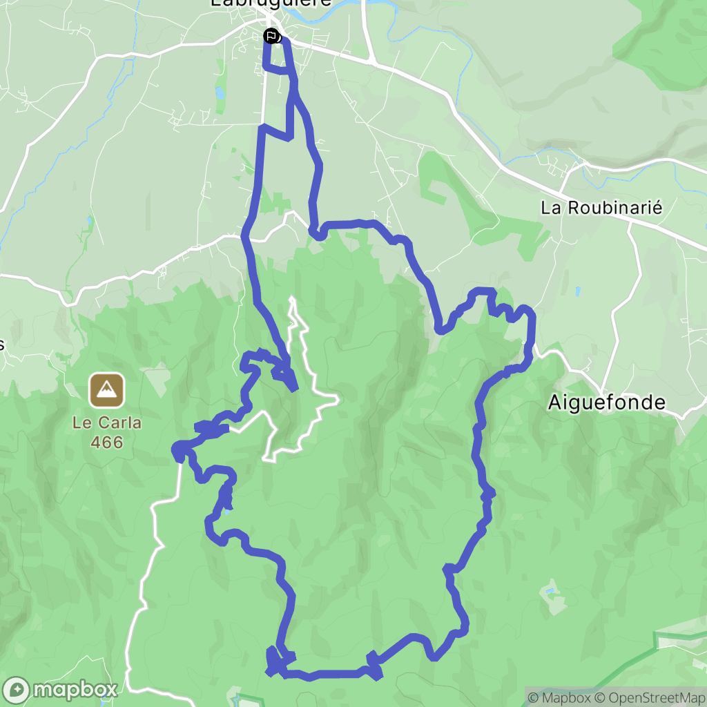 Labruguière : carte du parcours de randonnée - France
