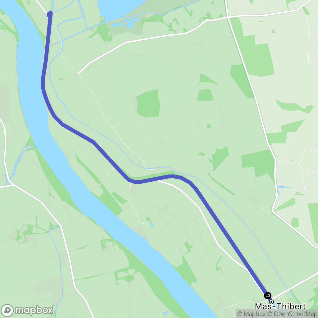 Arles : carte du parcours de randonnée - France