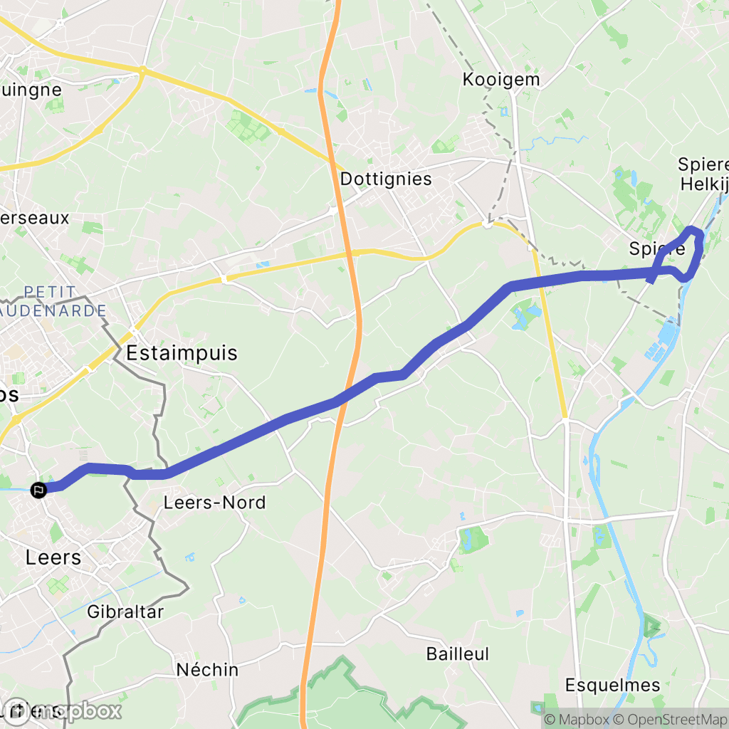 Leers : carte du parcours de randonnée - France