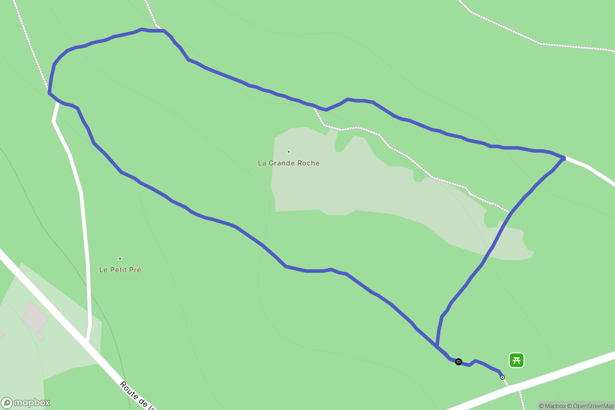 Barbey-Seroux : carte du parcours de randonnée - France