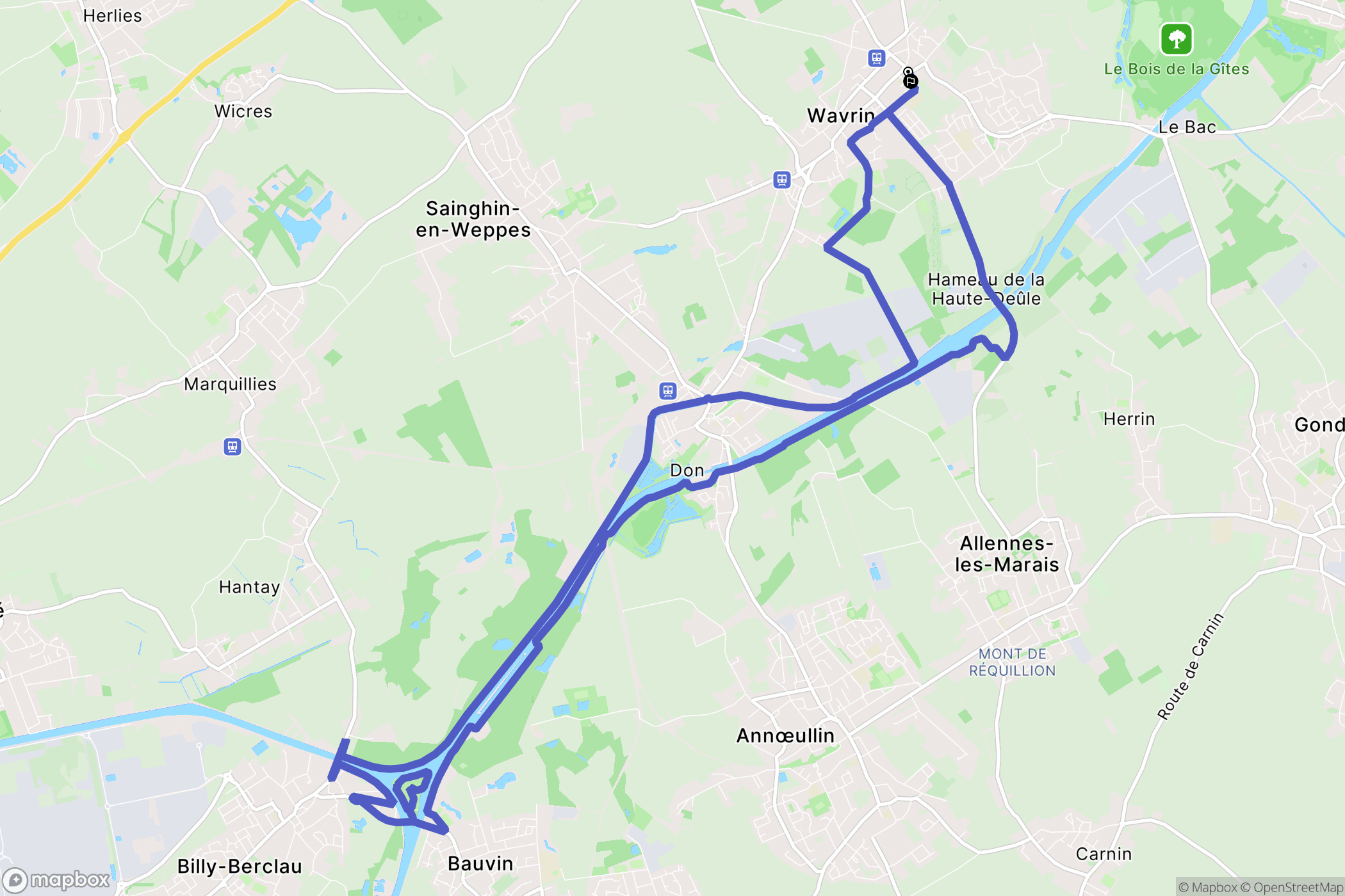 Wavrin: routekaart voor buitenactiviteiten - France