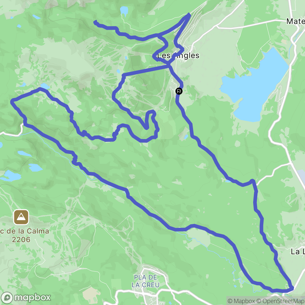 Les Angles : carte du parcours de randonnée - France