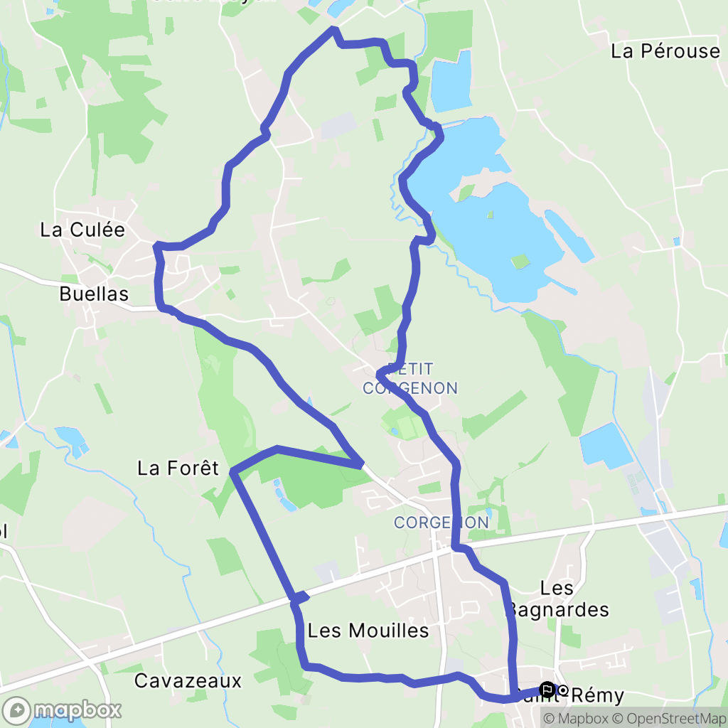 Saint-Rémy : carte du parcours de randonnée - France