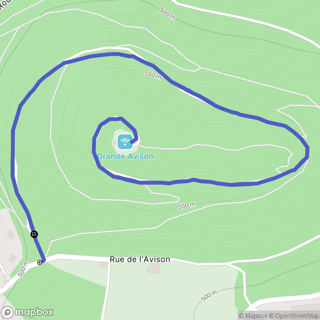 Bruyères : carte du parcours de randonnée - France