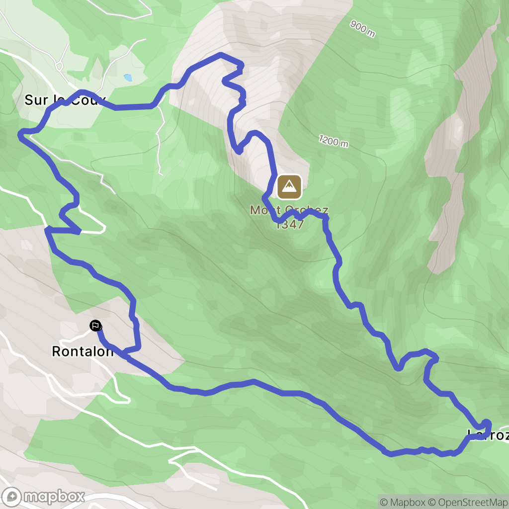 Thyez : carte du parcours de randonnée - France