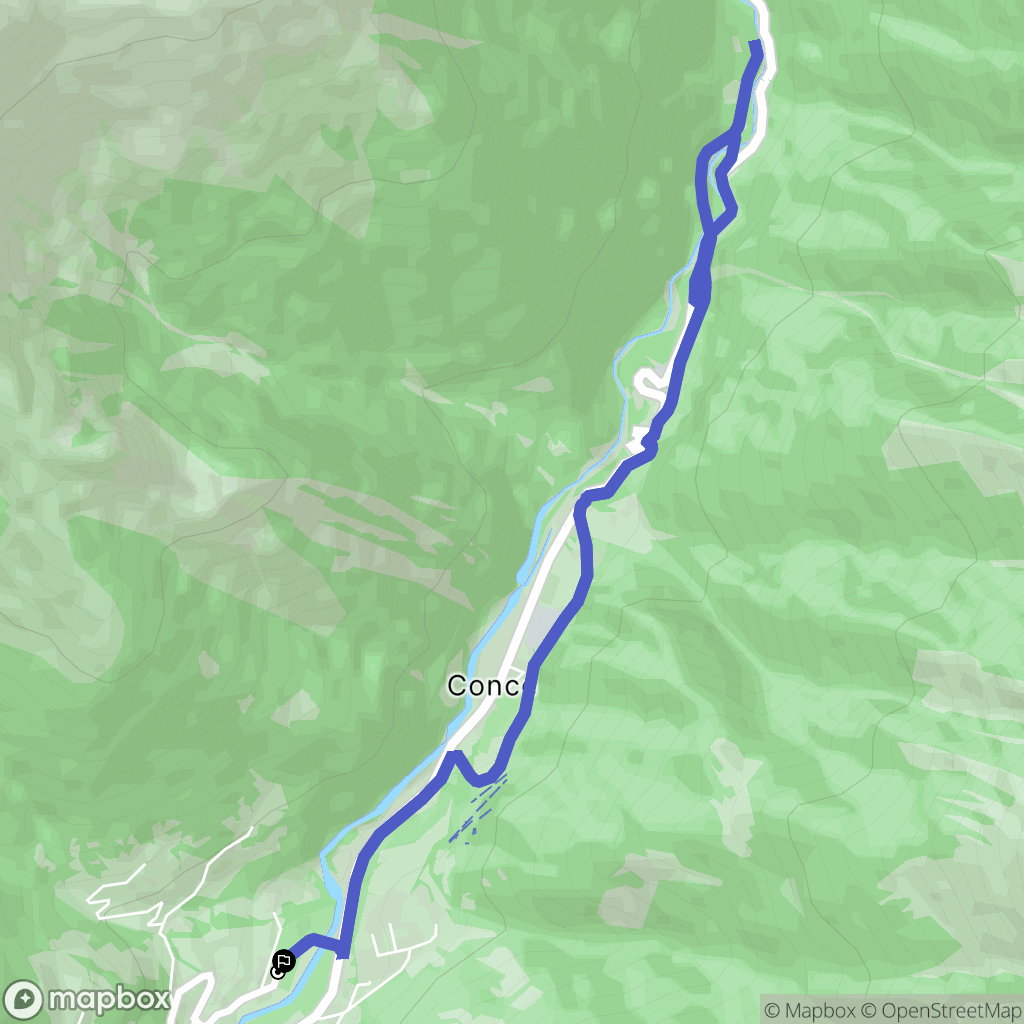 Cauterets : carte du parcours de randonnée - France