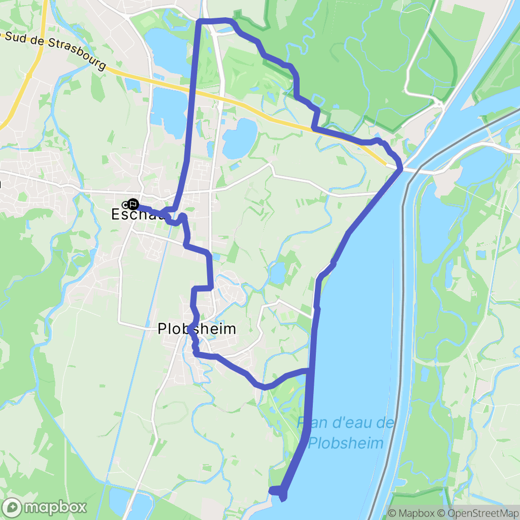 Eschau : carte du parcours de randonnée - France