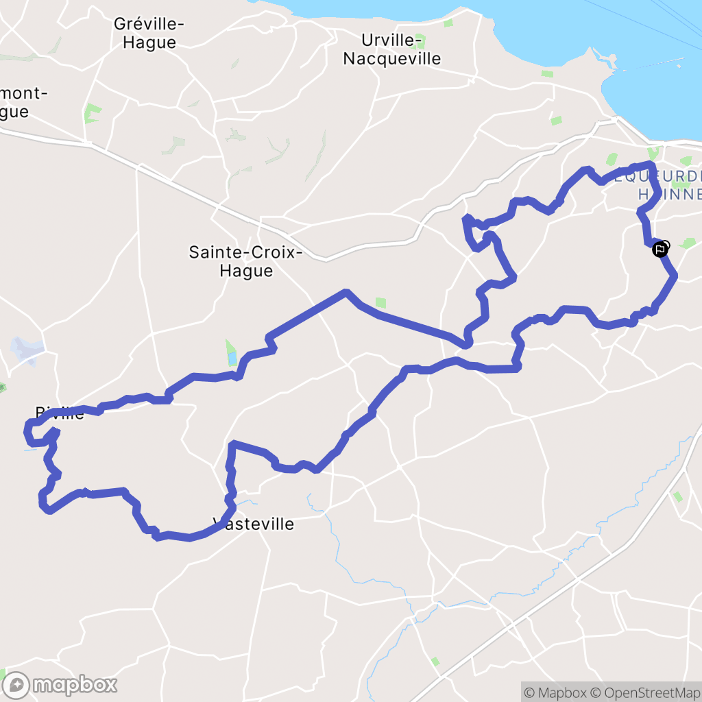 Cherbourg-en-Cotentin : carte du parcours de randonnée - France