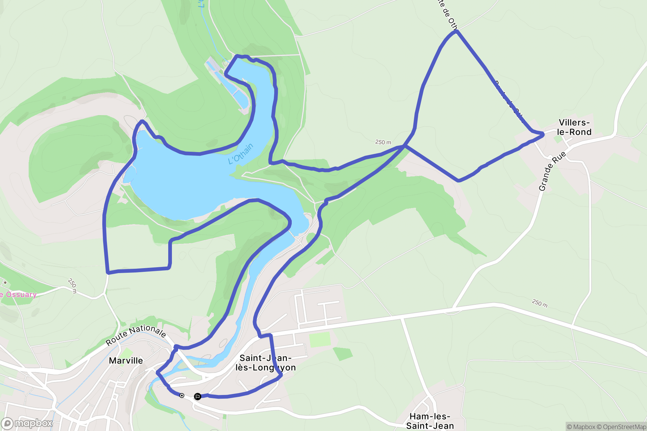 Saint-Jean-lès-Longuyon : carte du parcours de randonnée - France