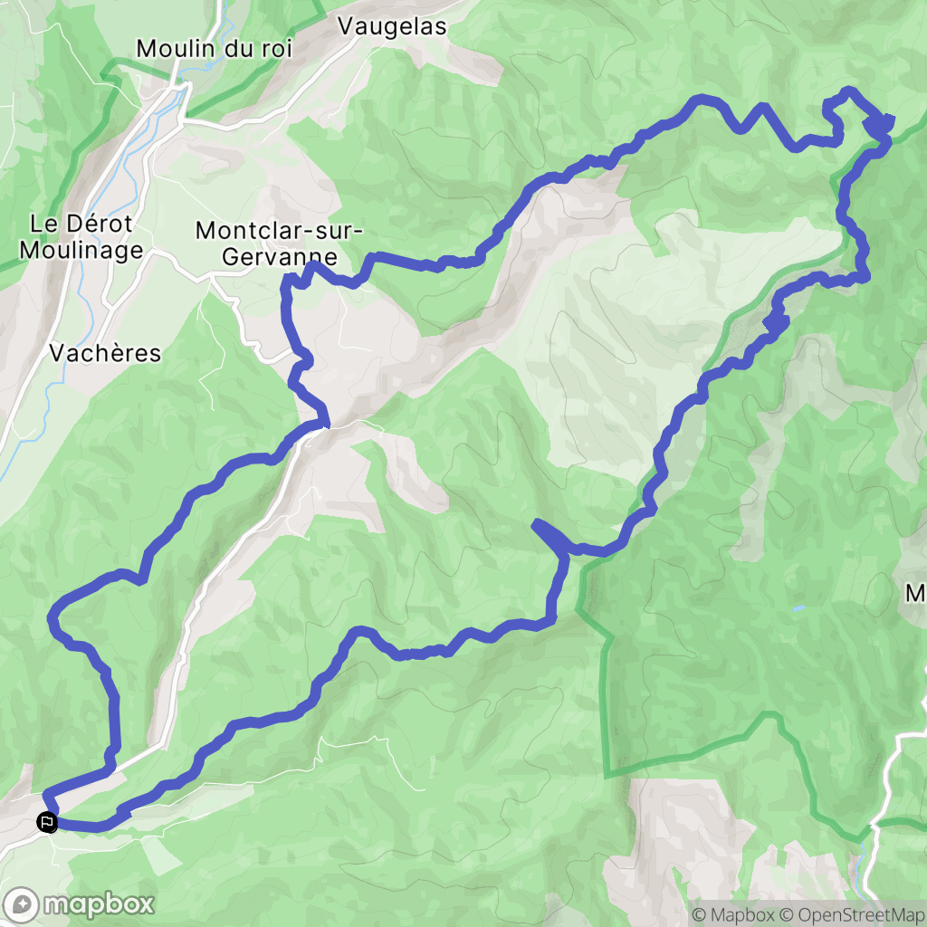 Mirabel-et-Blacons : carte du parcours de randonnée - France