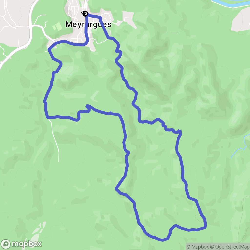 Meyrargues : carte du parcours de randonnée - France