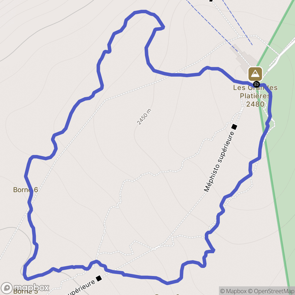 Arâches-la-Frasse : carte du parcours de randonnée - France