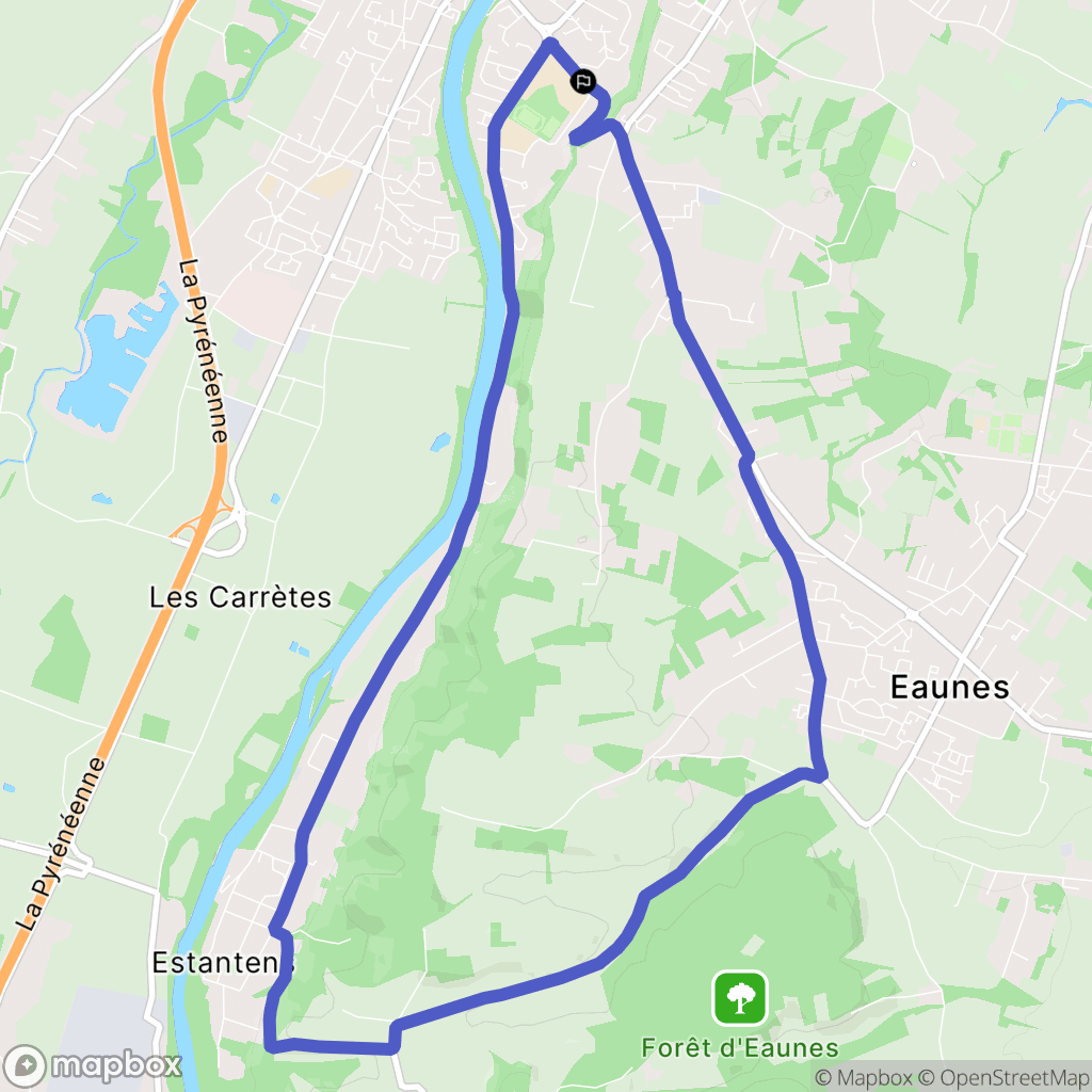 Muret : carte du parcours de randonnée - France