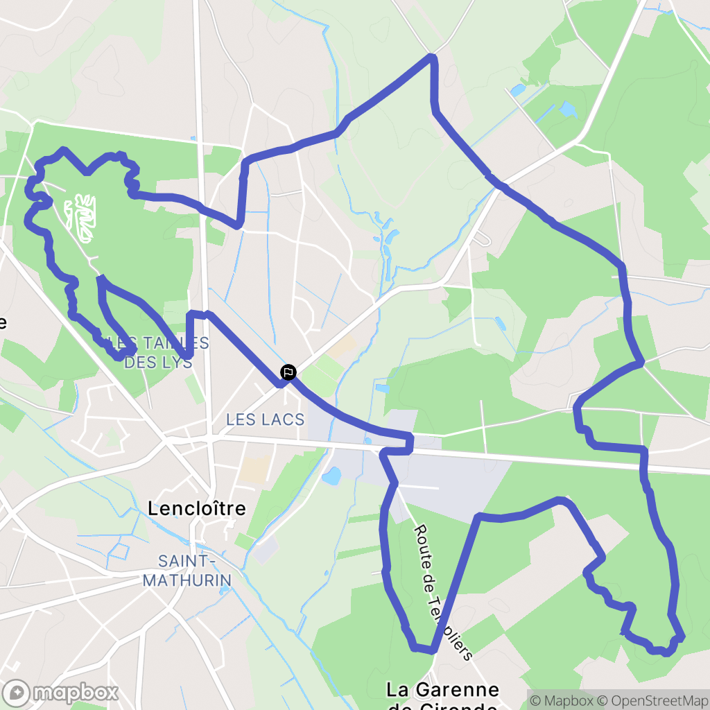 Lencloître : carte du parcours de randonnée - France
