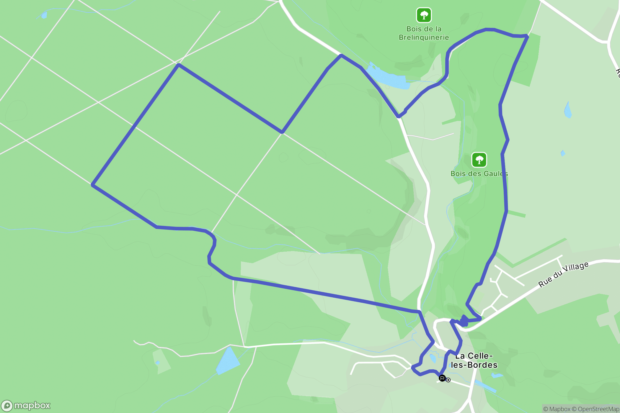 La Celle-les-Bordes : carte du parcours de randonnée - France
