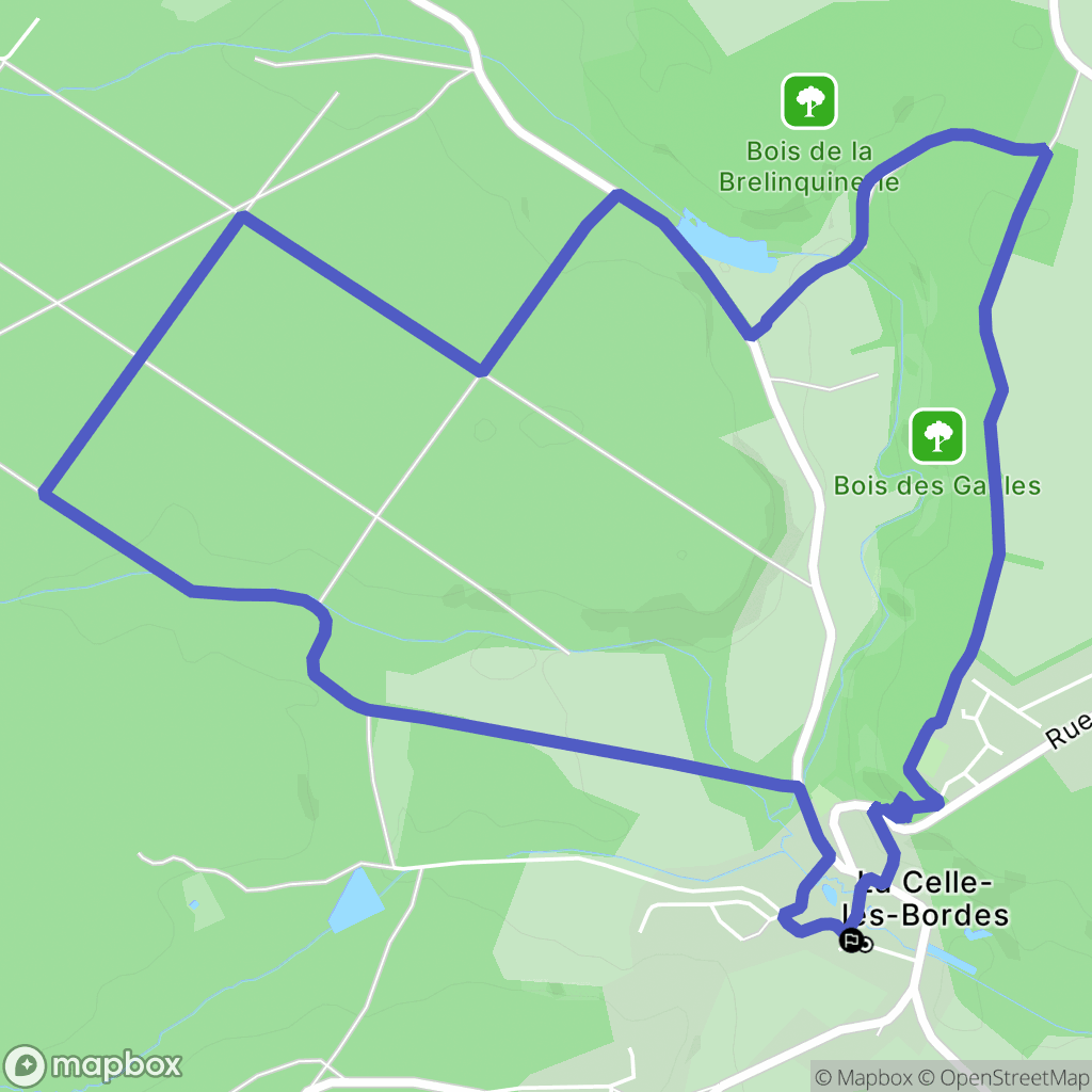 La Celle-les-Bordes : carte du parcours de randonnée - France