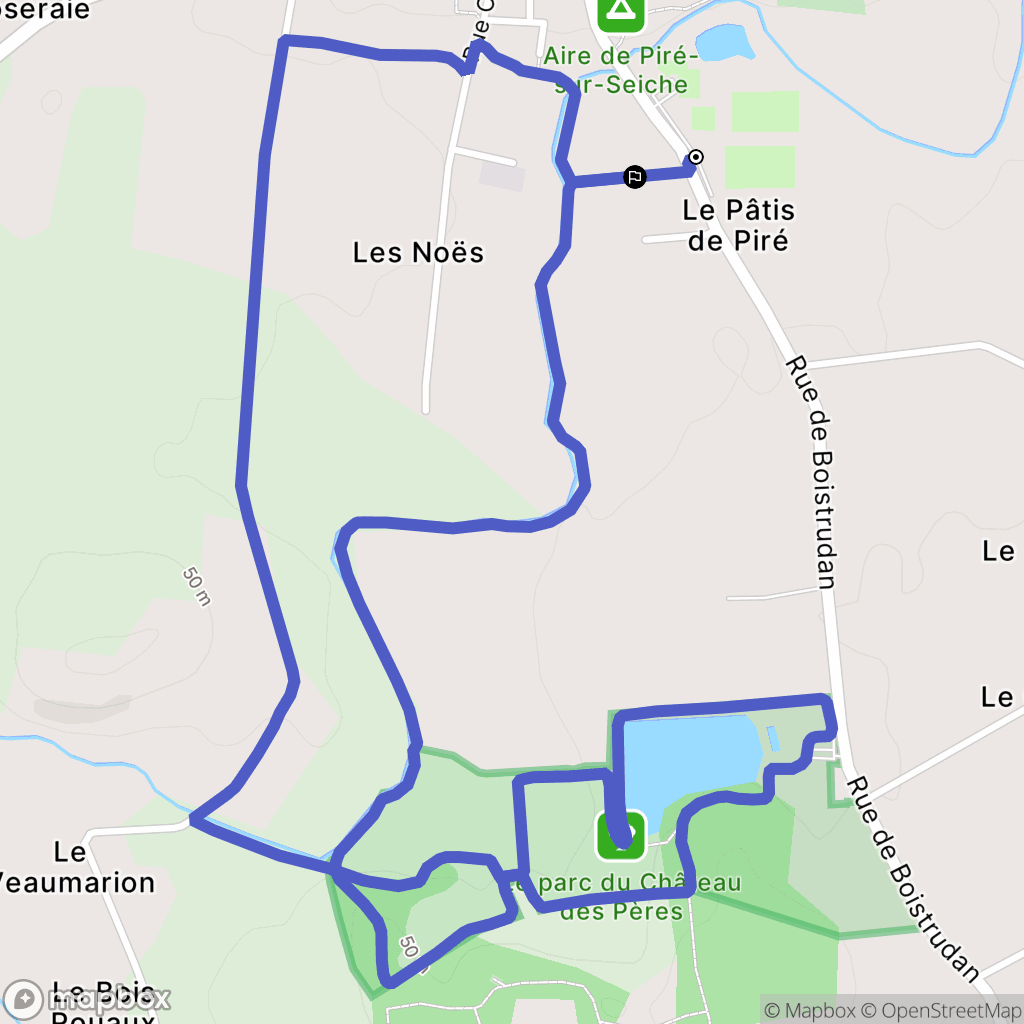 Piré-Chancé : carte du parcours de randonnée - France