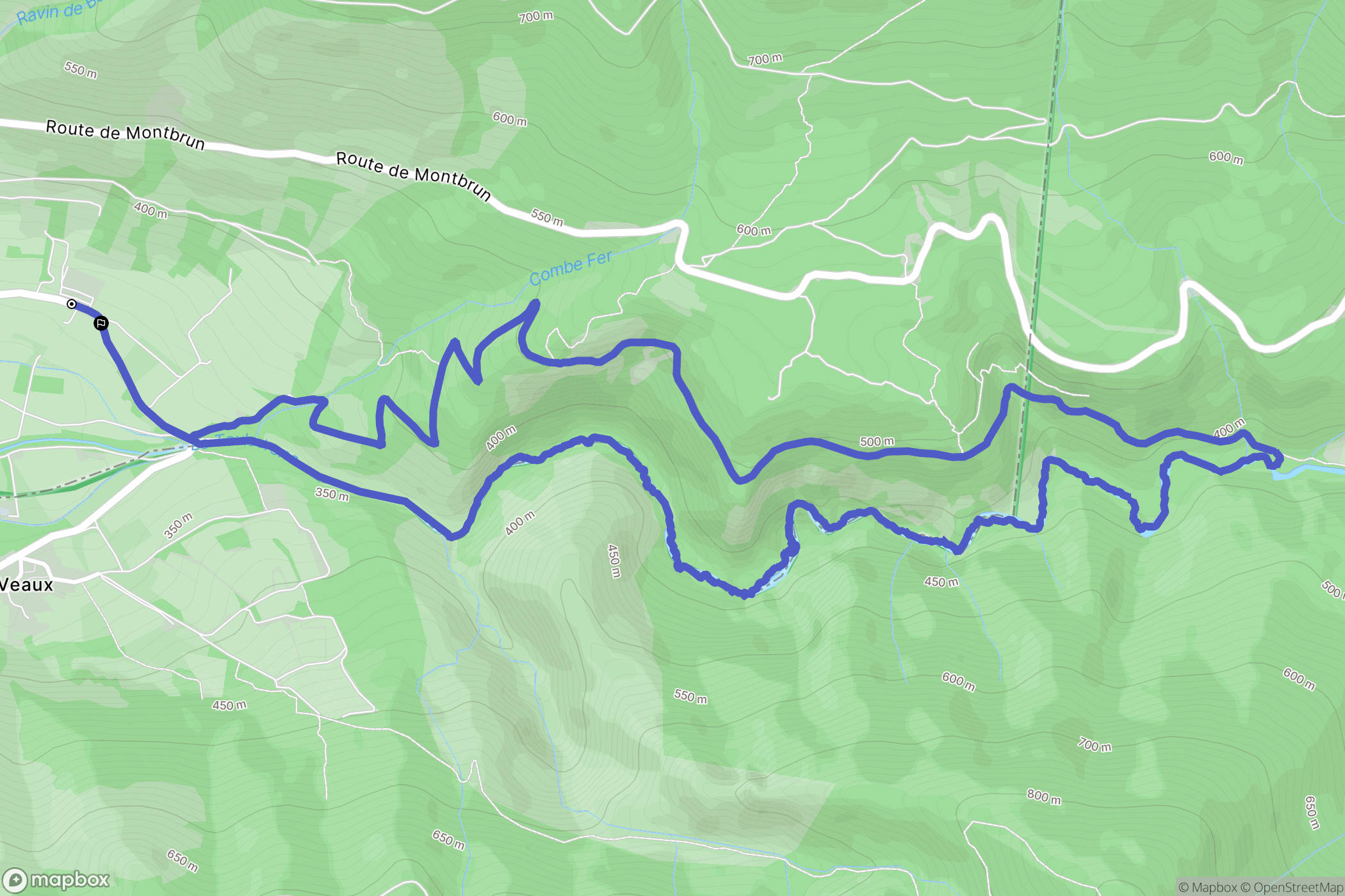 Mollans-sur-Ouvèze : carte du parcours de randonnée - France