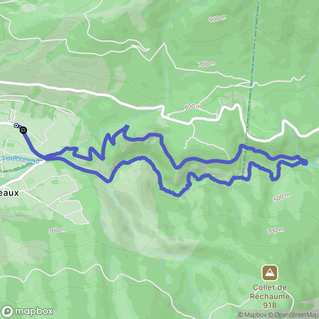 Mollans-sur-Ouvèze : carte du parcours de randonnée - France