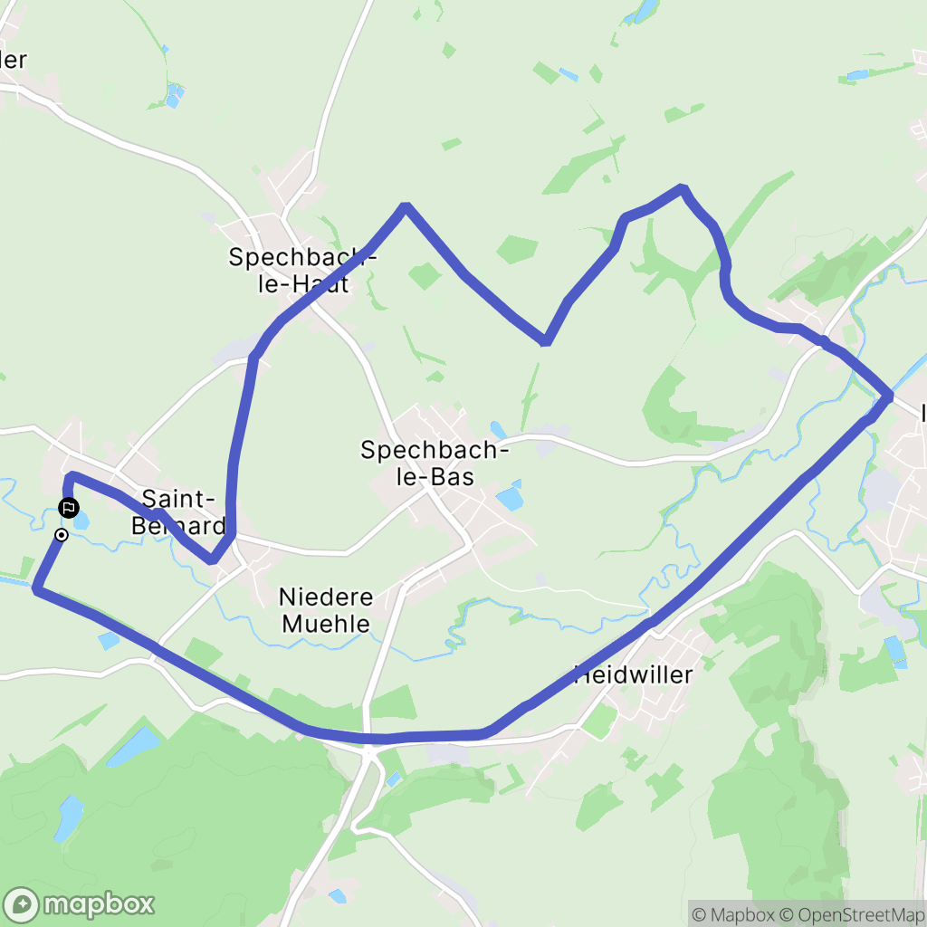 Saint-Bernard : carte du parcours de randonnée - France
