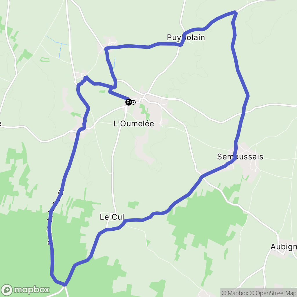 Paizay-le-Chapt : carte du parcours de randonnée - France