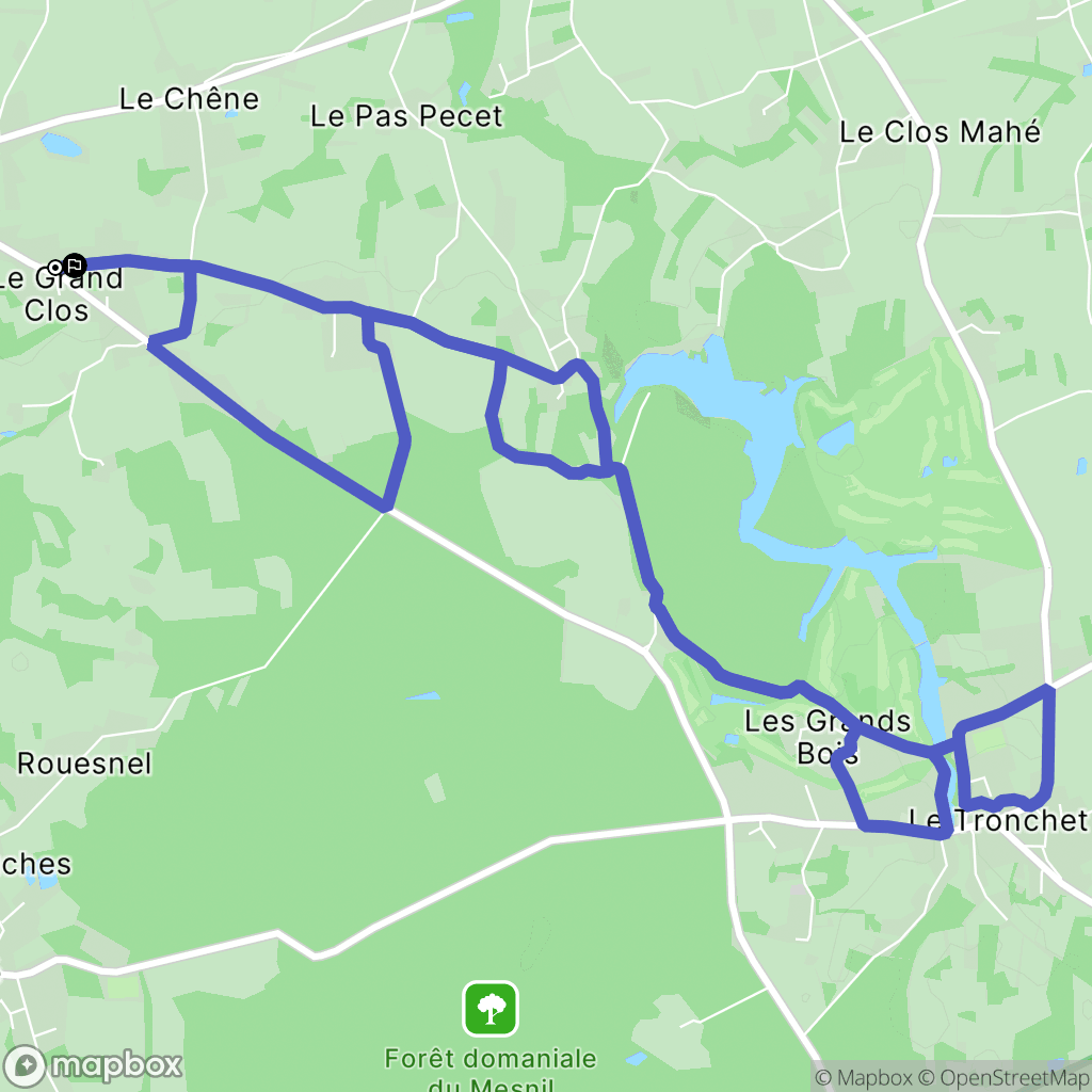 Miniac-Morvan : carte du parcours de randonnée - France