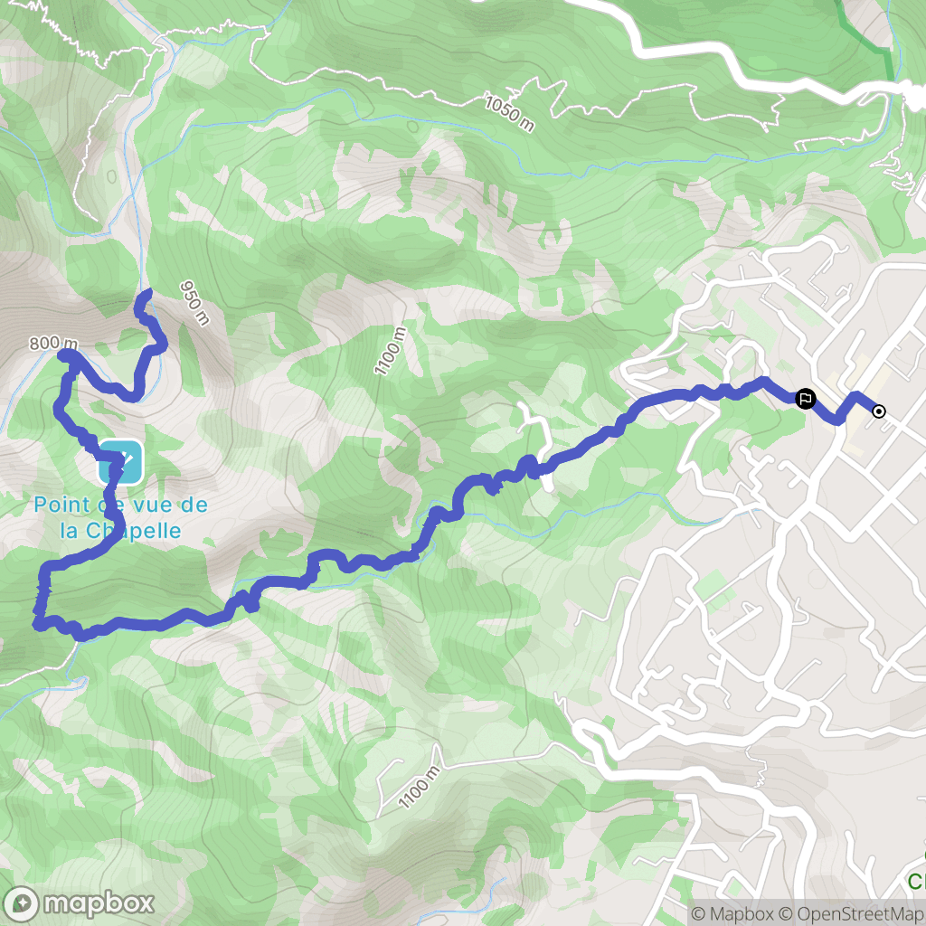 Cilaos : carte du parcours de randonnée - France