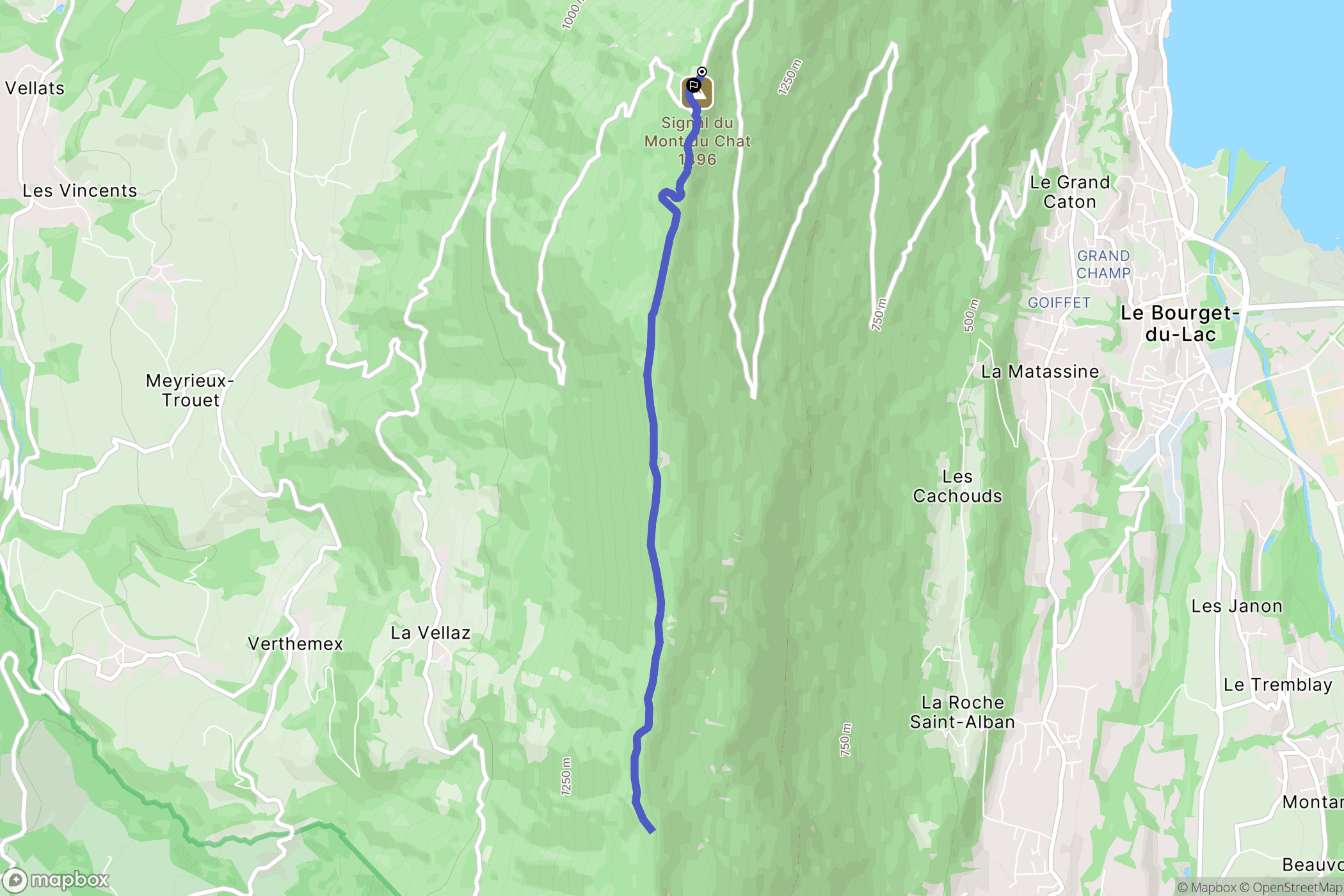 Saint-Paul : carte du parcours de randonnée - France