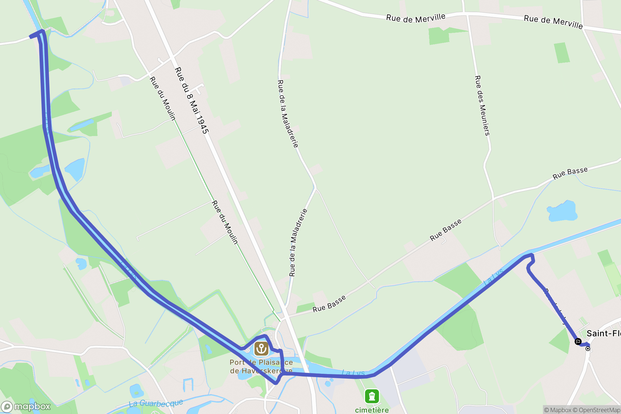 Saint-Floris : carte du parcours de randonnée - France