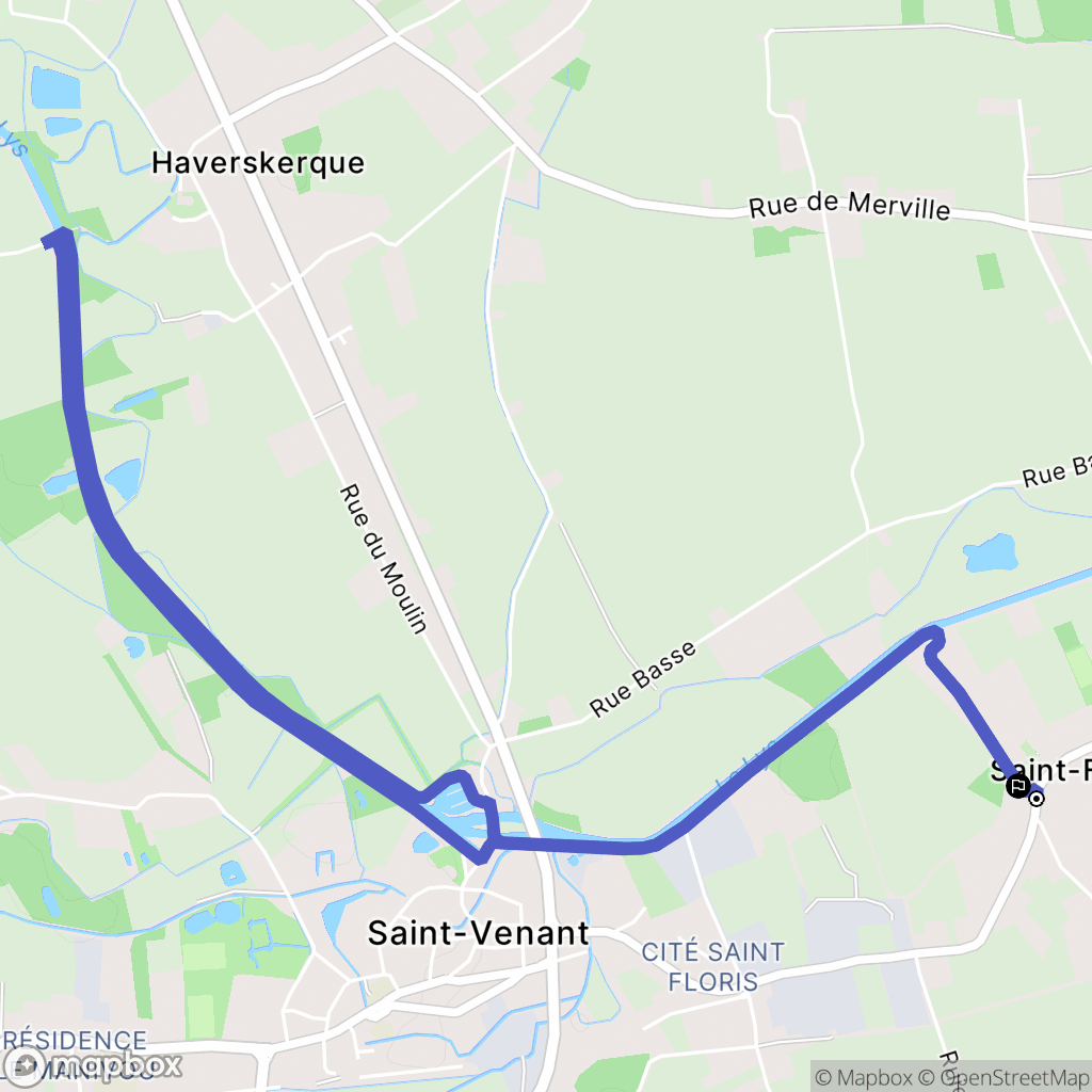Saint-Floris : carte du parcours de randonnée - France