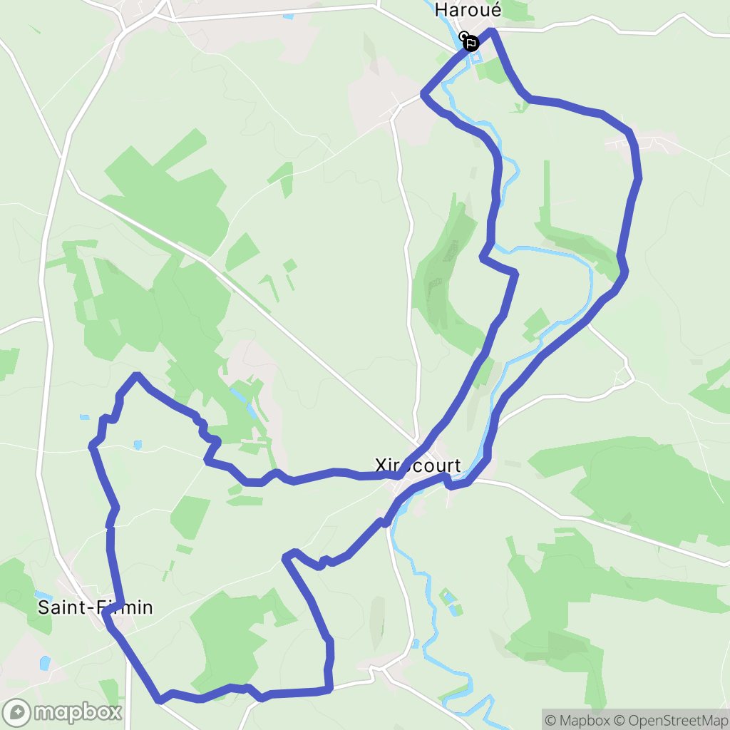Haroué : carte du parcours de randonnée - France