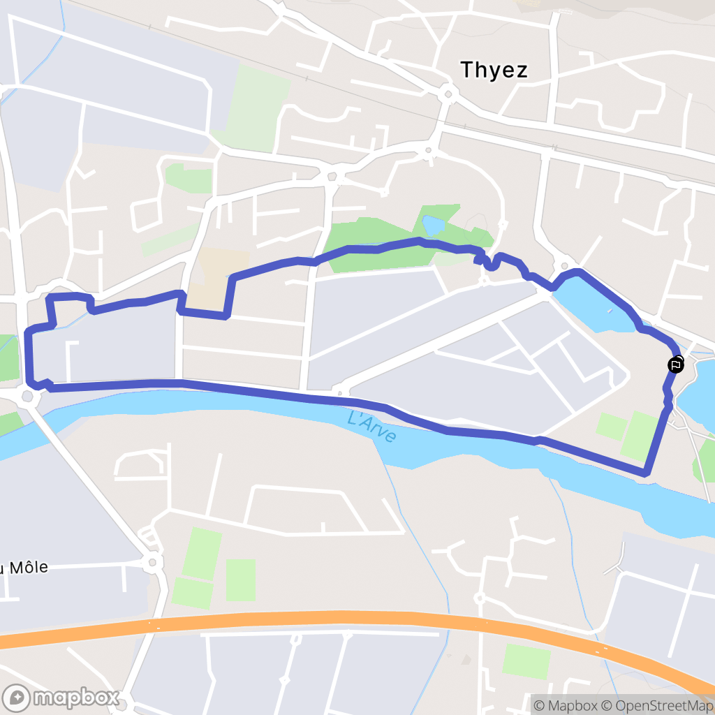 Thyez : carte du parcours de randonnée - France