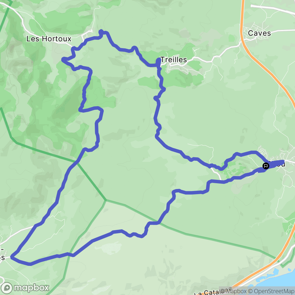 Fitou : carte du parcours de randonnée - France