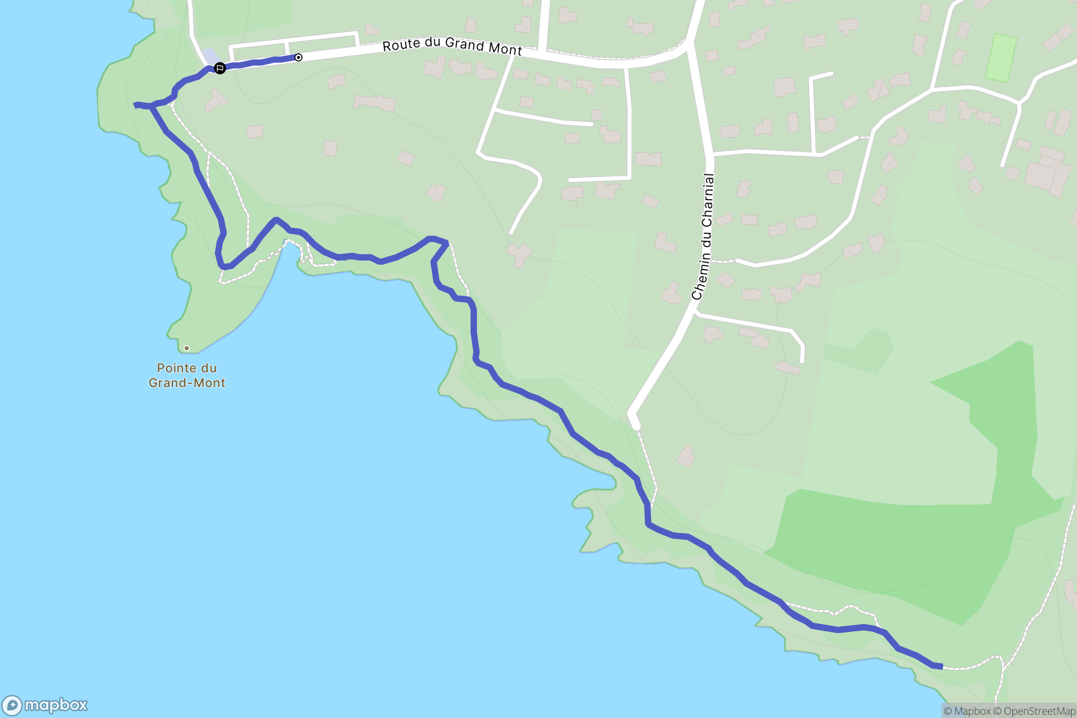 Saint-Gildas-de-Rhuys : carte du parcours de randonnée - France