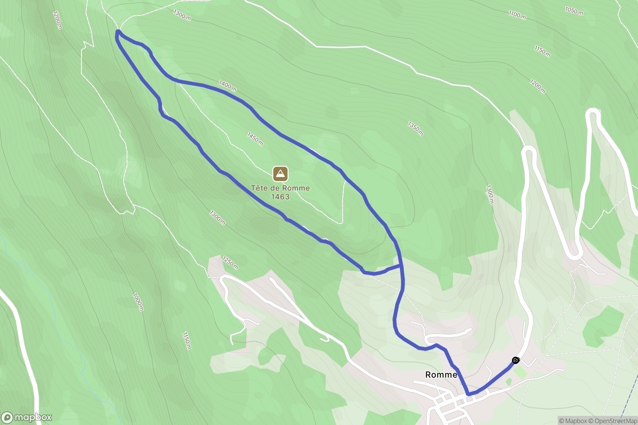 Nancy-sur-Cluses : carte du parcours de randonnée - France