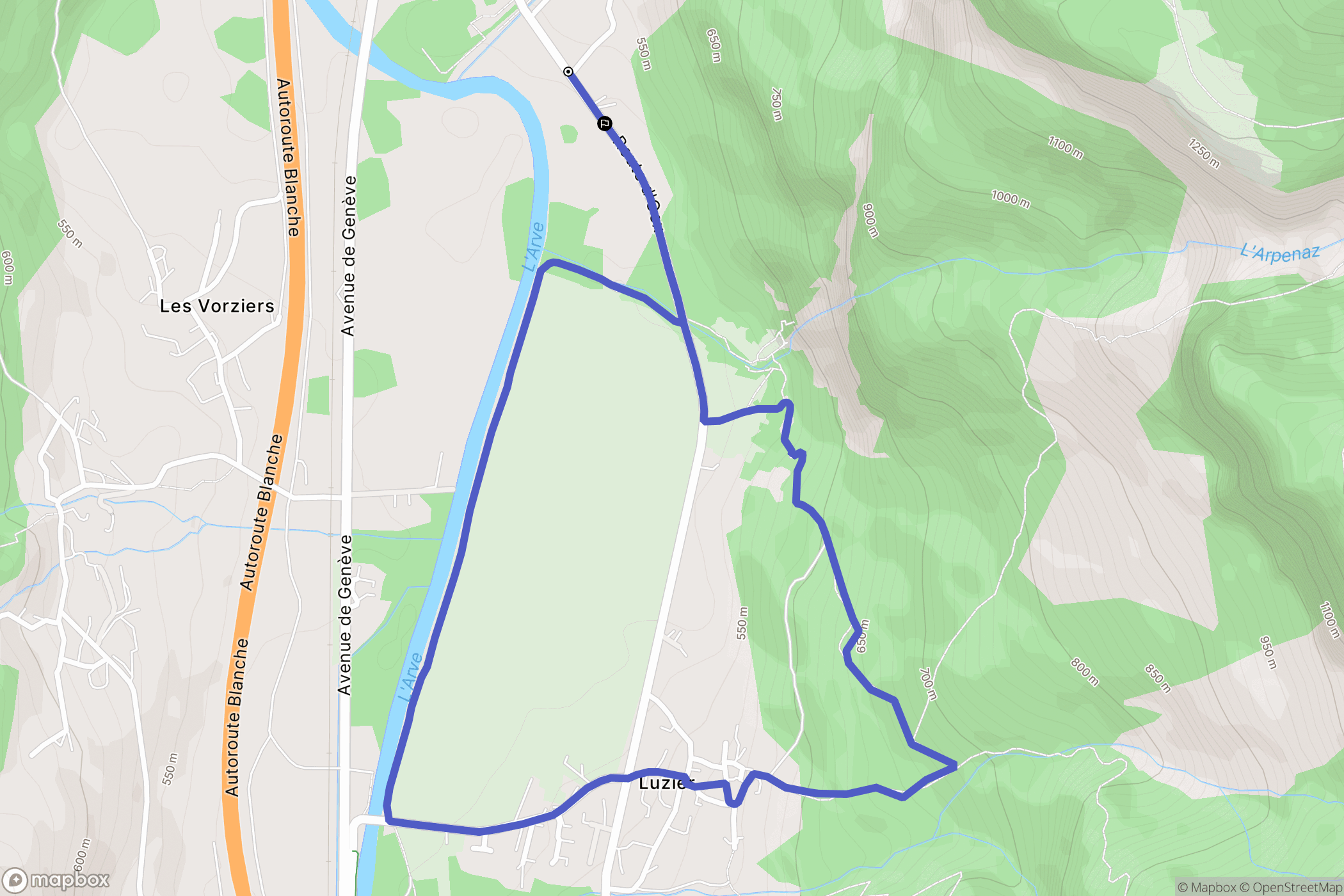 Magland : carte du parcours de randonnée - France