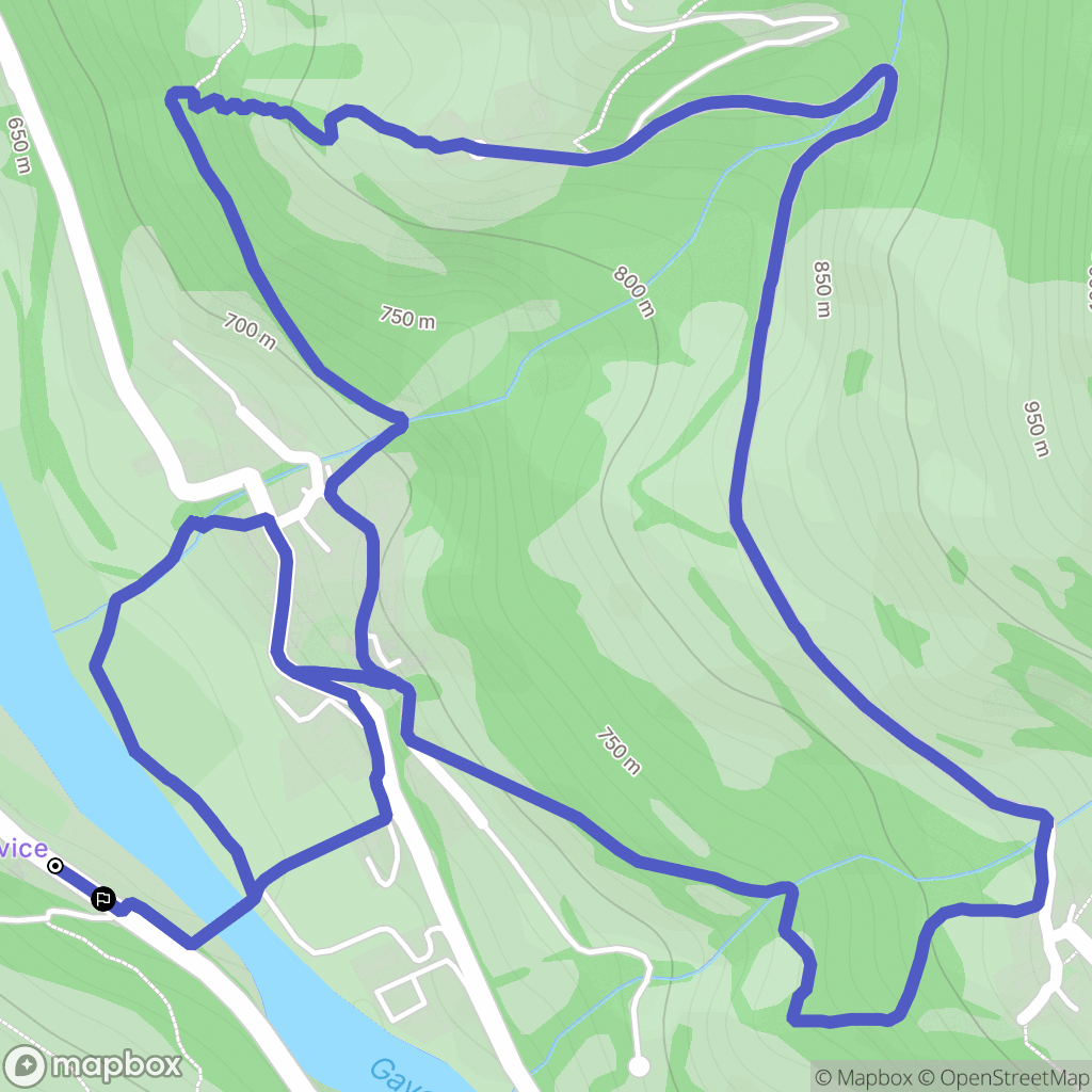 Saligos : carte du parcours de randonnée - France