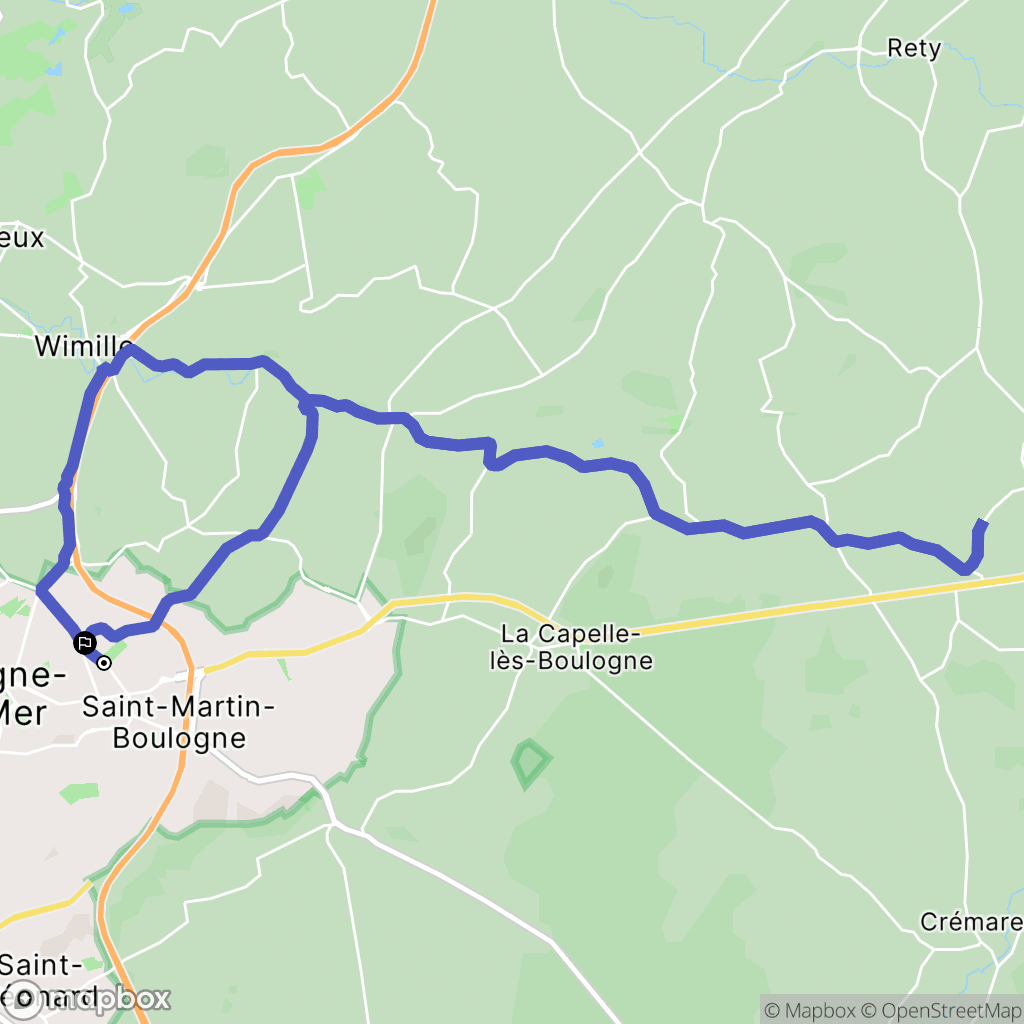Saint-Martin-Boulogne : carte du parcours de randonnée - France